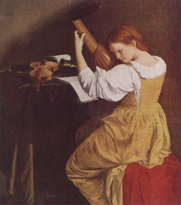 Orazio Gentileschi The Lute Player France oil painting art